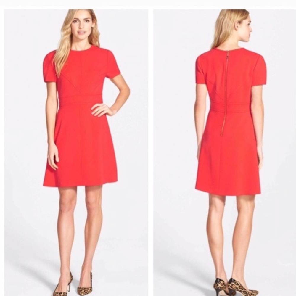 Eliza J red zip back dress